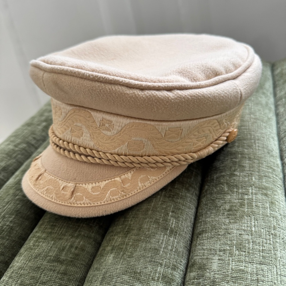 Lack of Color Riviera Cap Greek Fisherman Hat Beige Captain Hat size  M 57